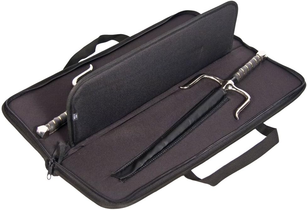 Tiger Claw Soft Black Vinyl Sai Case With Zipper