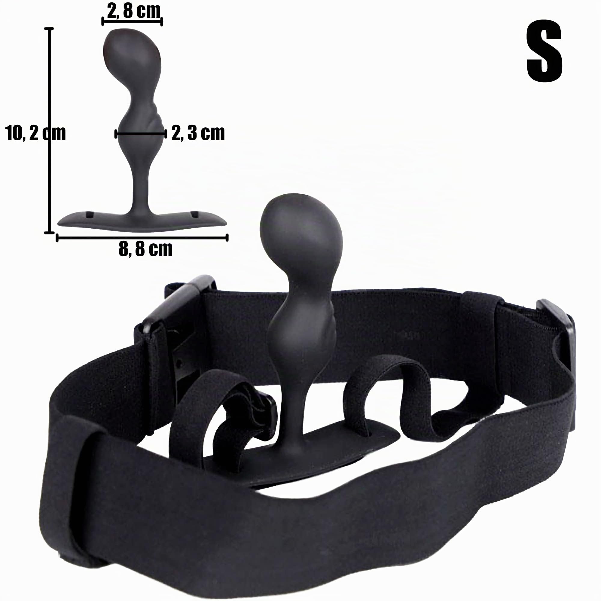 Slip con plug anale - Butt plug harness - medium