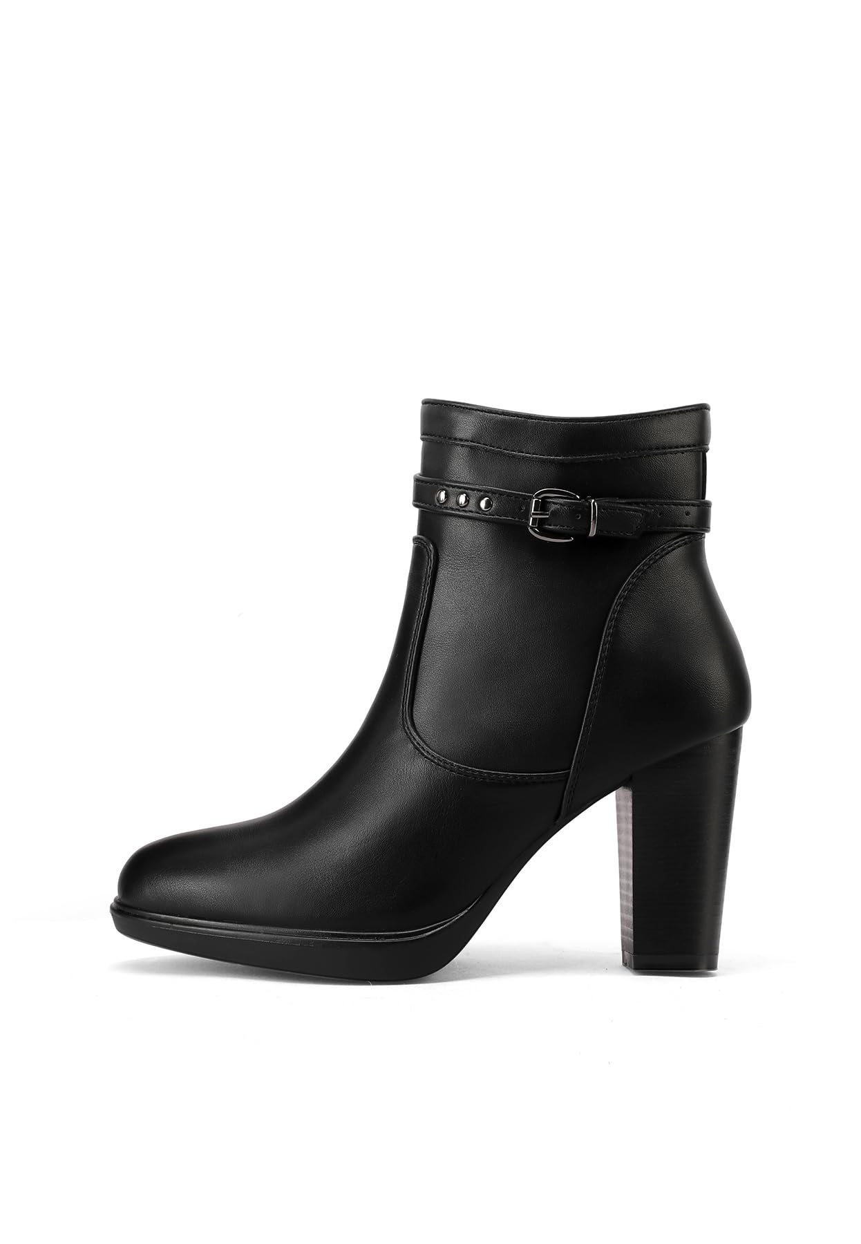 QUEEN HELENA Tronchetti con Zip Laterale Stivaletti con Tacco Casual Donna X31-117