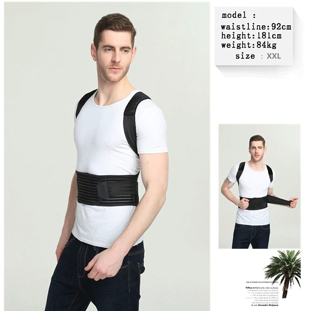 Correttore posturale per la Schiena Cintura di Supporto per la Vita Regolabile Supporto posturale Traspirante Migliora Il Supporto per la Schiena per Uomini e Donne Adolescenti (3XL) (A 5XL)
