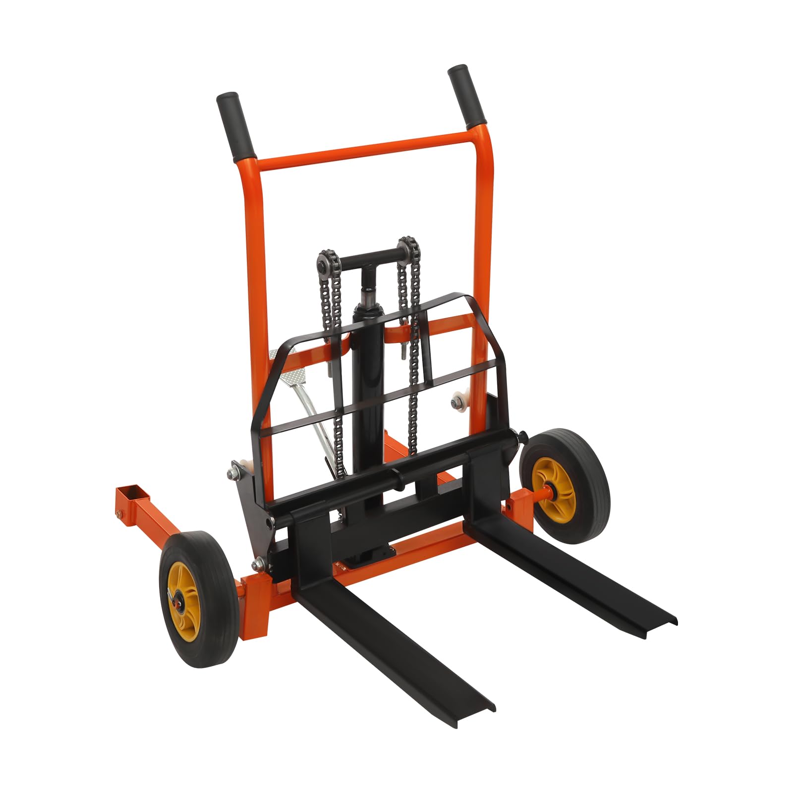 YIYIONCE Hydraulic Material Lift 441 LBS Manual Winch Stacker Heavy Duty Hydraulic Material Lift Pallet Truck 15.7
