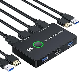 KVM Switch HDMI2.0-compatible Usb3.0 Sharer 5Gbps Fast And Clear Computer Printer UDisk Switcher Selector KVM Switch HDMI2.0-compatible Usb3.0 Sharer 5Gbps Fast And Clear Computer Printer UDisk