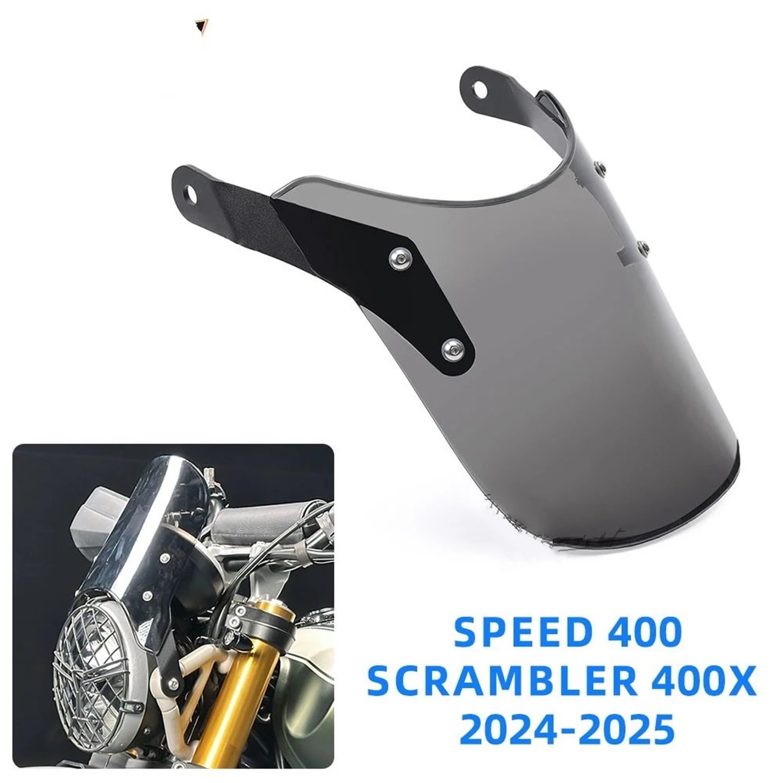 CUPOLINO VISIERA Parabrezza per moto adatto per Speed 400 Scrambler 400X Scrambler400X 2024-2025 Deflettore antivento Spoiler Airflow DEFLETTORI ARIA