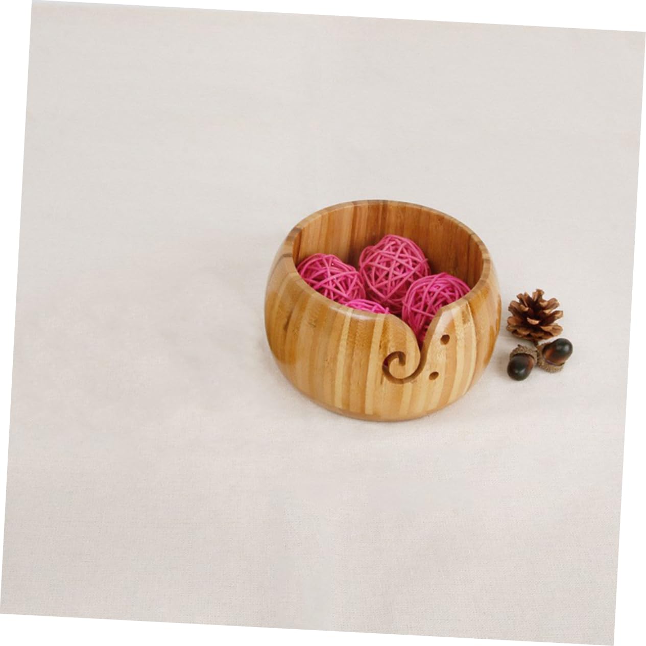 Contenitore Per Filati in Legno Contenitore Per Lana Ciotola Per Uncinetto Accessorio Per Maglieria