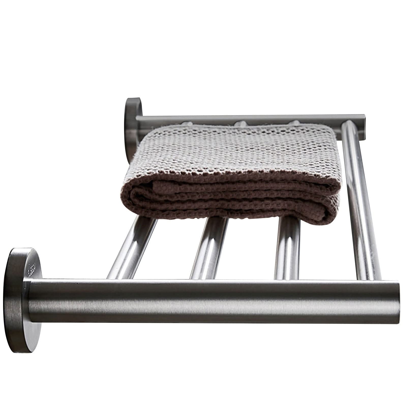LMYSXAOZ Large Towel Bar Rails 50cm-120cm Stainless Steel Shelf Wall Mounted Rack Holder for Bathroom or Kitchen,Screws Mounting (Size : 60cm)