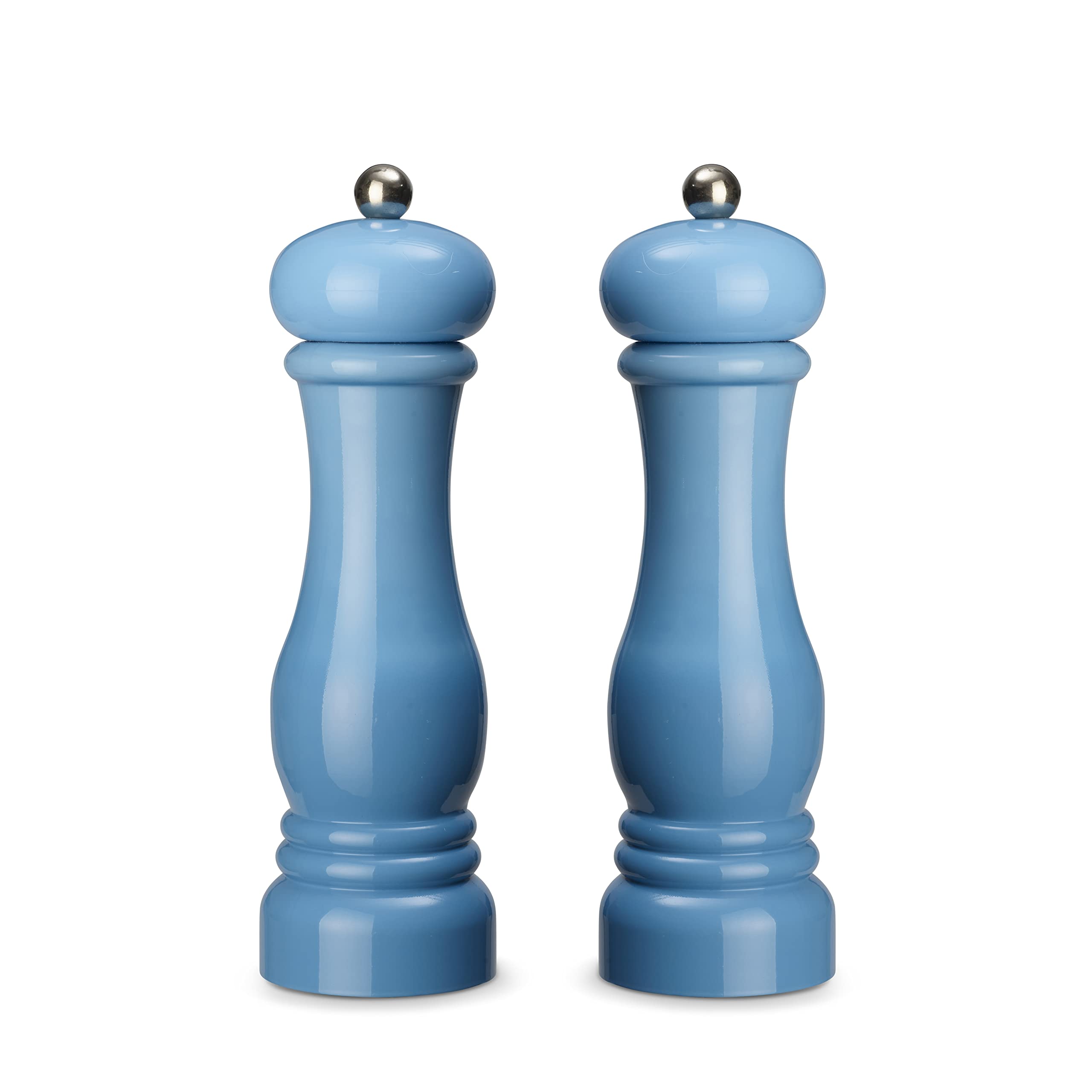 ECHTWERK Ech 2-Piece Spice Mill Set, Salt and Pepper Mill Made of ABS Plastic, Ceramic Grinder, Manual Mill, Ideal for Spices such as Pepper, Salt and Chili, Light Blue, 21 cm