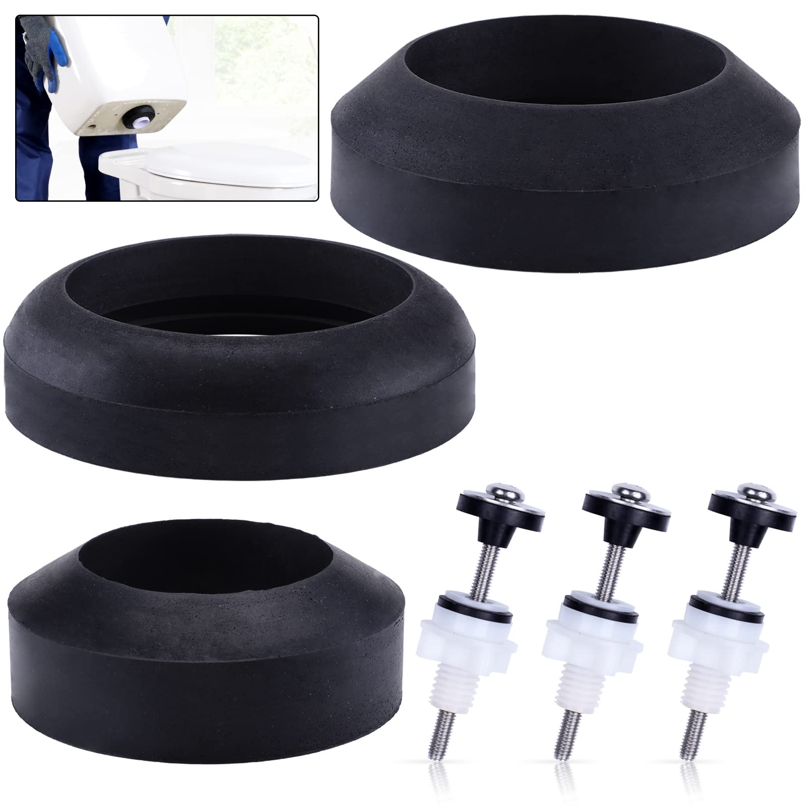 Buy toilet tank bolts toilet tank gasket fit most 3 inch/3.5 inch flush