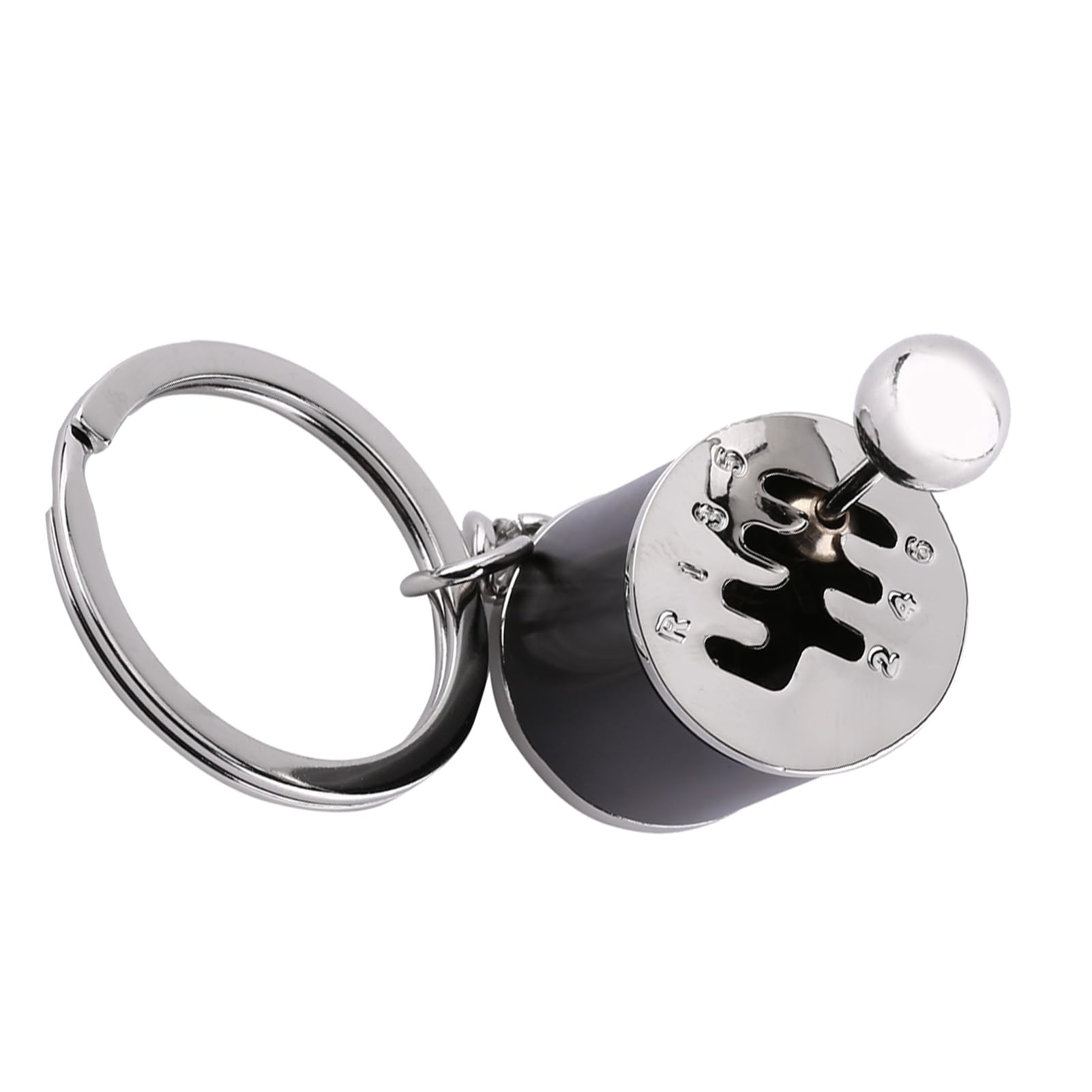 Yctze Kreatywny Brelok do Kluczy z dźwignią Zmiany Biegów Kompaktowy Gadżet ze Stopu Metalu dla Entuzjastów Samochodów Srebrny 10,3 X 4,1 X 2,2 Cm