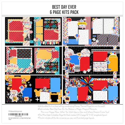 Miss Kate Cuttables Best Day Ever 6 Pack Scrapbook Page