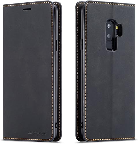QLTYPRI Para Samsung Galaxy S9 Plus Caso, Premium PU Funda De Cuero TPU Bumper Con Tarjetero Kickstand Adsorción Magnética Oculta A Prueba De Golpes
