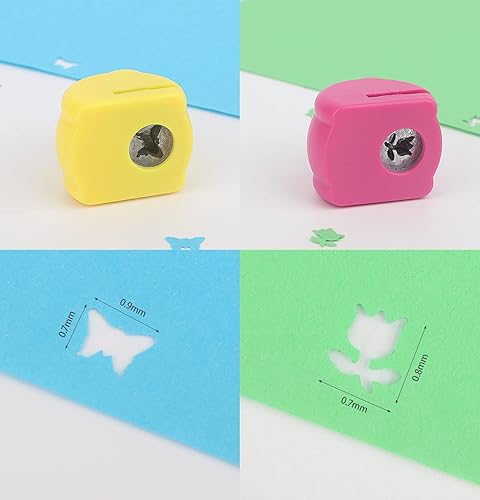 Miniatura 4 de 20 perforadores para manualidades, 20 patrones, formas de perforación de agujeros para manualidades, juego de perforadores de papel con forma para