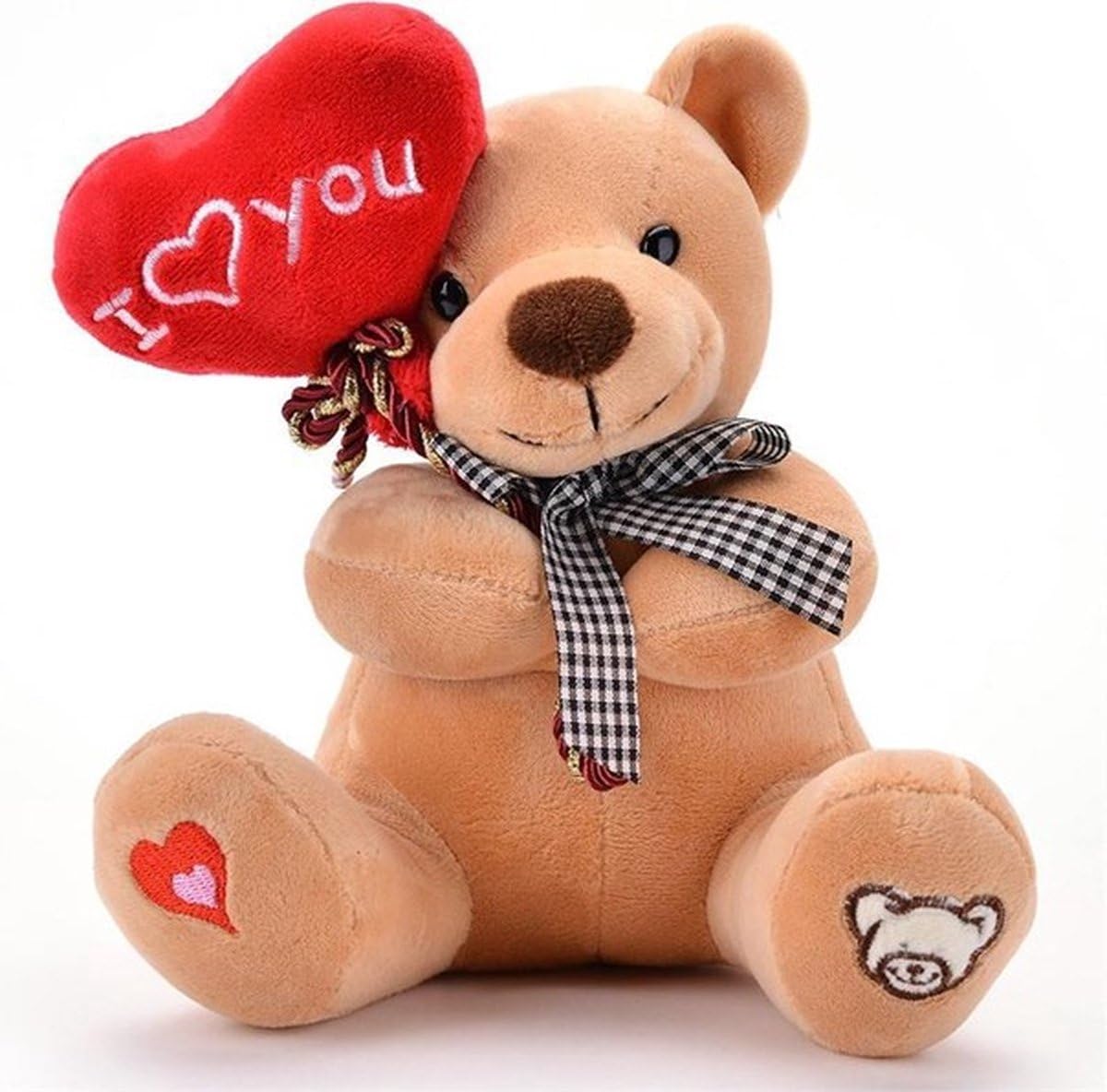 Donker Bruine Pluche Knuffelbeer/teddybeer Met I Love You Hartje 30 Cm Dieren Knuffels