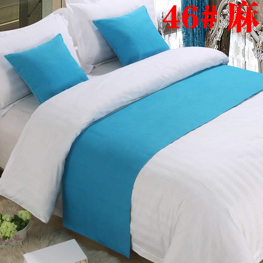 BAMCQ Bed Runner bed runners Hotel bedding premium bed scarf bed flag bed tail pad bed cover bed tail decorative strip sapphire blue_50x180cm (1.2m bed)