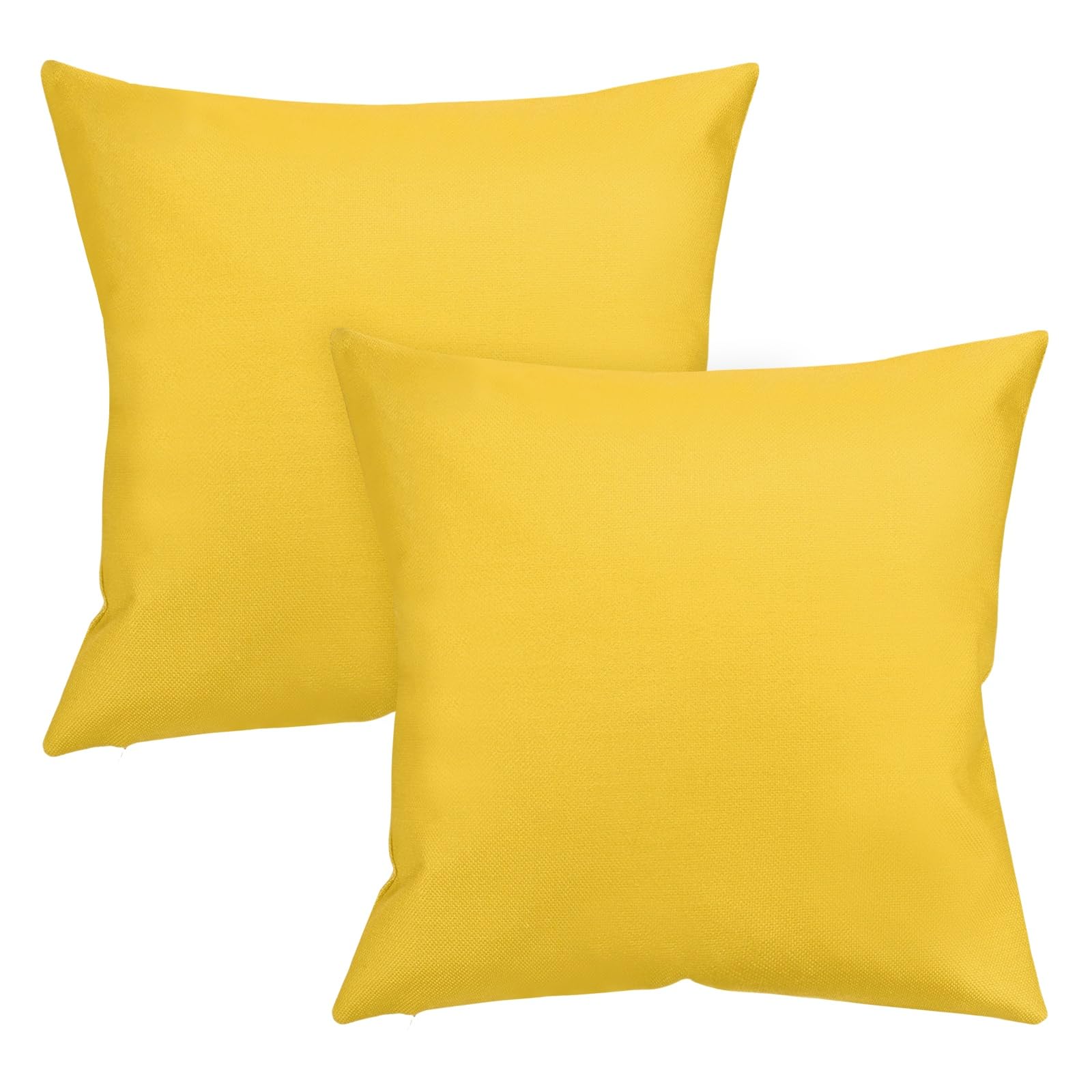 M METERXITY 2-Pack Outdoor Pillows Covers 24x24in, Yellow