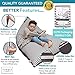 Huddle Original Stuffed Animal Storage Chair Washable Bean Bag Cover (No Filler) for The Perfect Kids Bean Bag Chair. XL Bean Bag Stuffed Animal Storage Bags | Store 100+ Toys 100% Cotton Canvas Grey