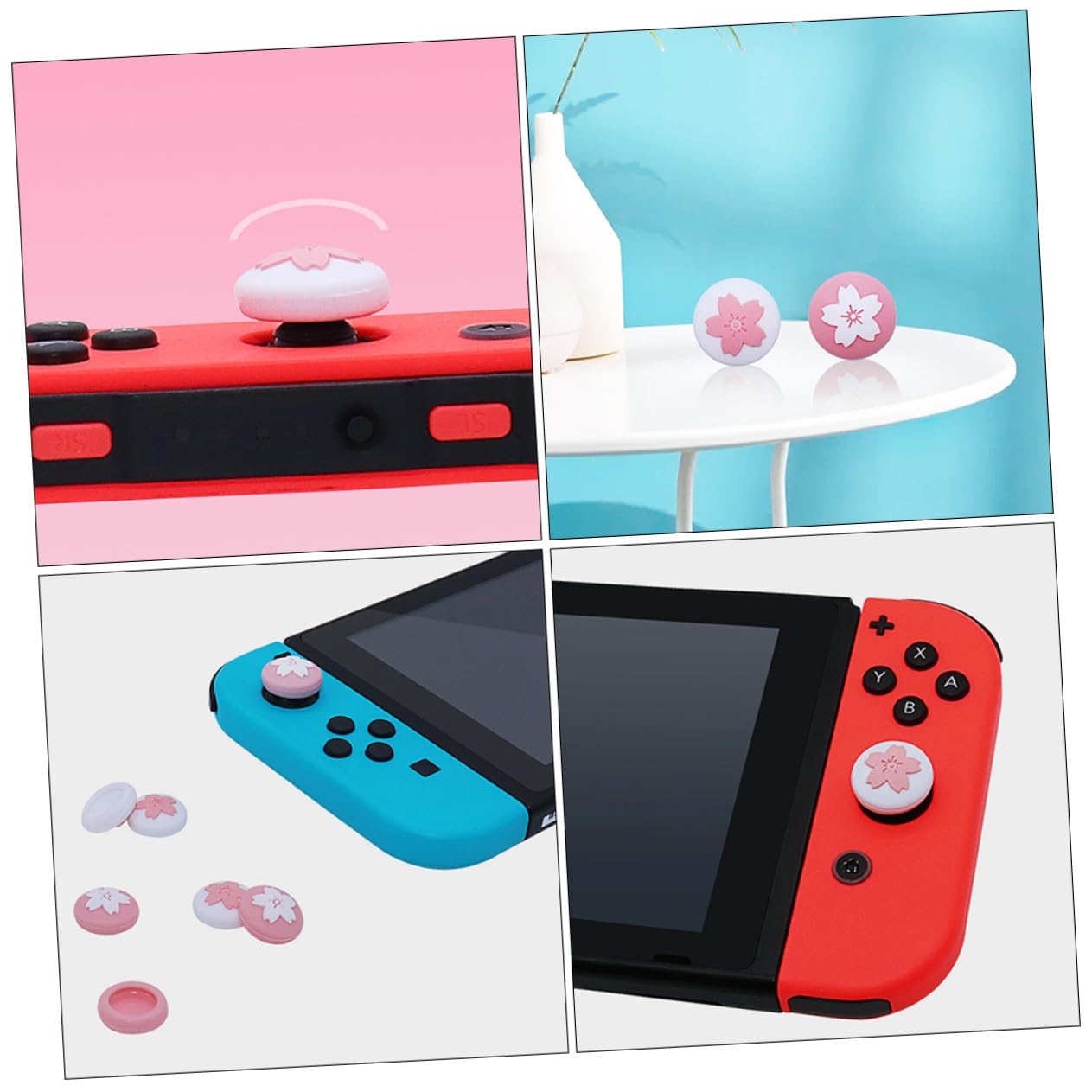 ULTECHNOVO 80piezas Cubiertas De Joystick Para Consola Switch Tapas De Agarre Antideslizantes De Protección y Estilo Para Controladores Switch y Mejora La Precisión y Experiencia