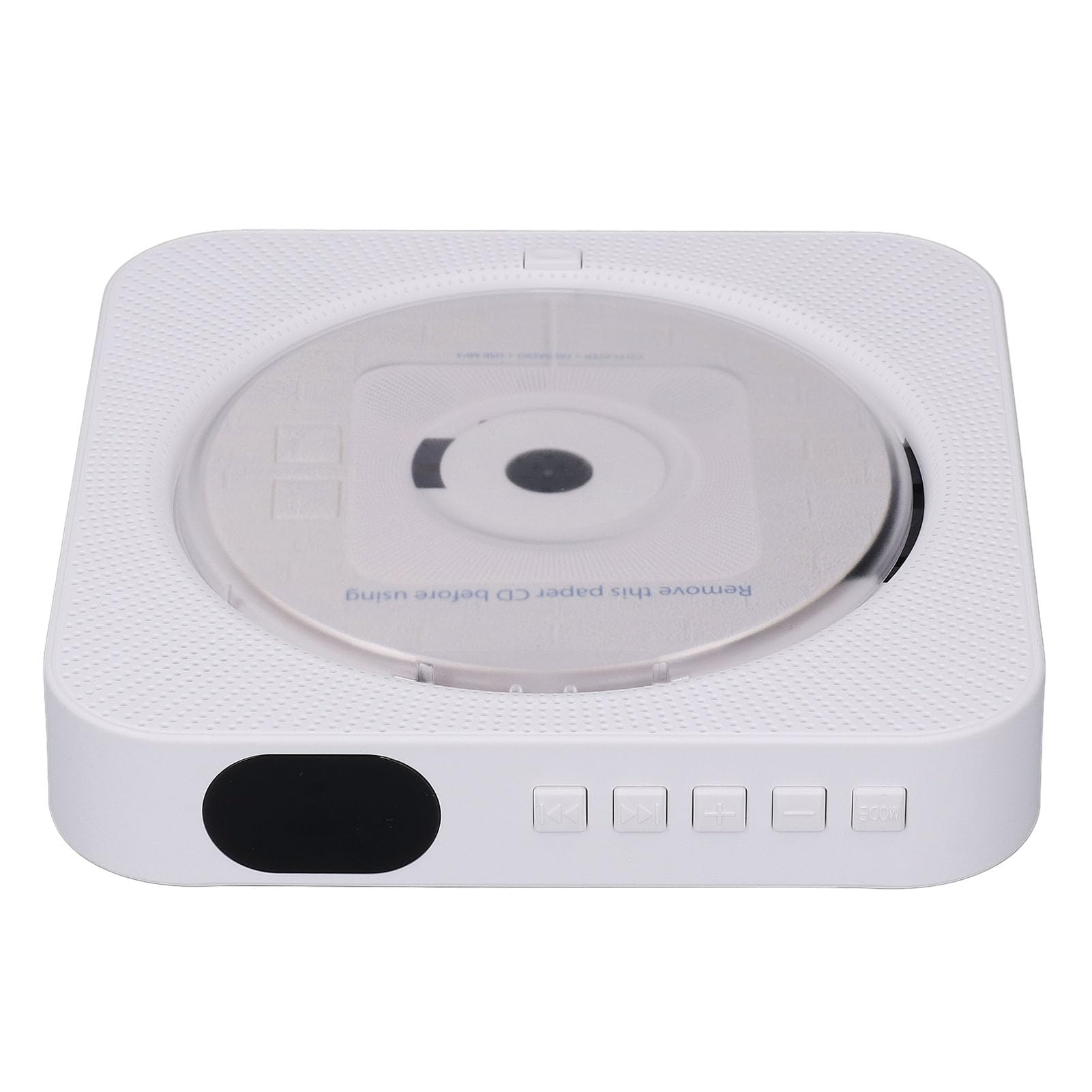 CHICIRIS Lettore CD Bluetooth con Montaggio a Parete con Altoparlanti e Telecomando, Ideale per Studenti e Famiglie (WHITE)