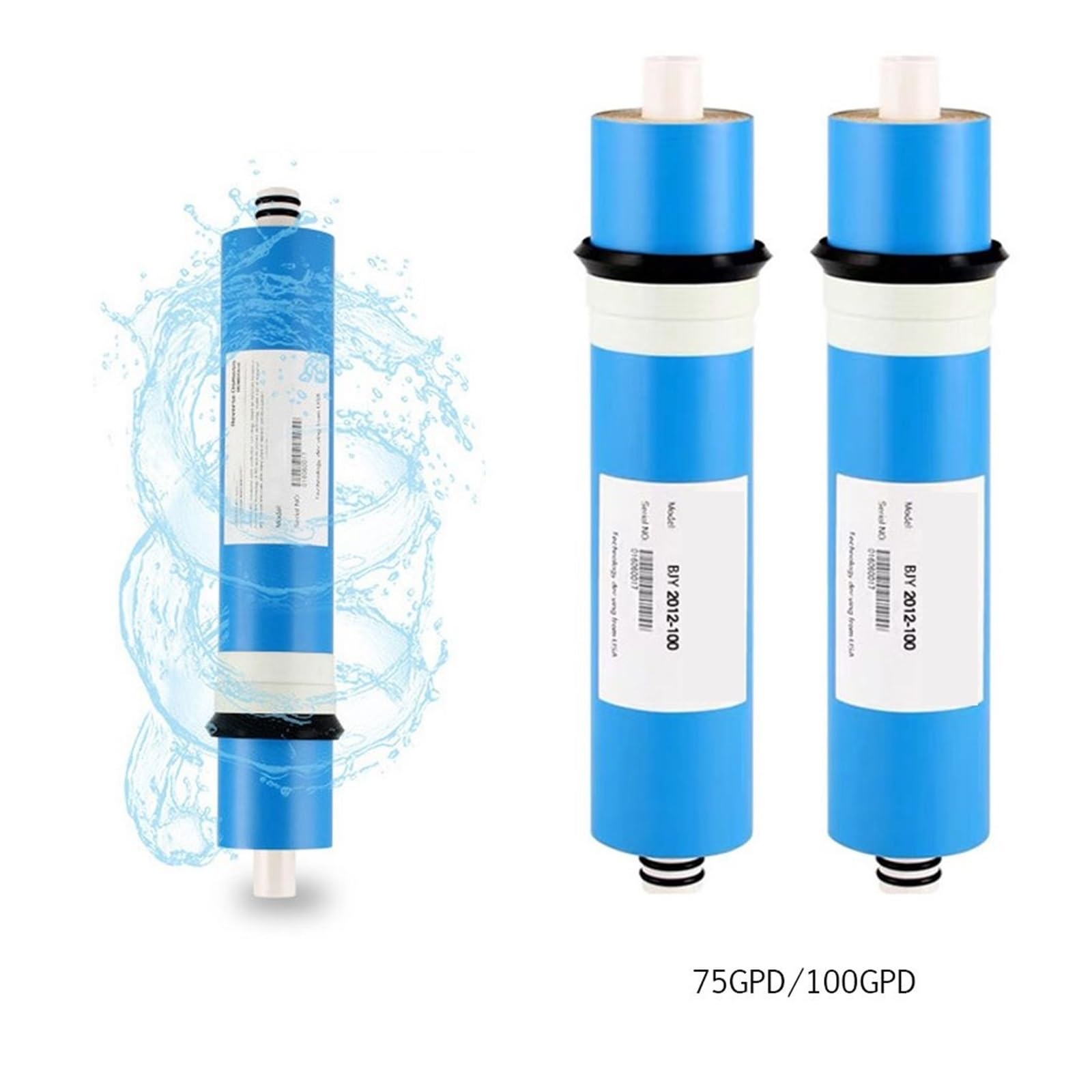 Purificador purificador de permeación RO, de filtro de agua, reemplazo de membrana, alto rechazo de sal, ósmosis inversa, 75/100 GPD(75GPD)