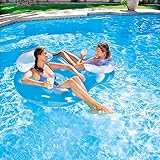 【Hamaca de Agua para 2 Personas】: Tamaño Gigante: 188x117 cm. Capacidad máxima de carga: 180 kg. Está hecho de PVC resistente, materiales gruesos, suaves, duraderos, de alta calidad y sin ftalatos.