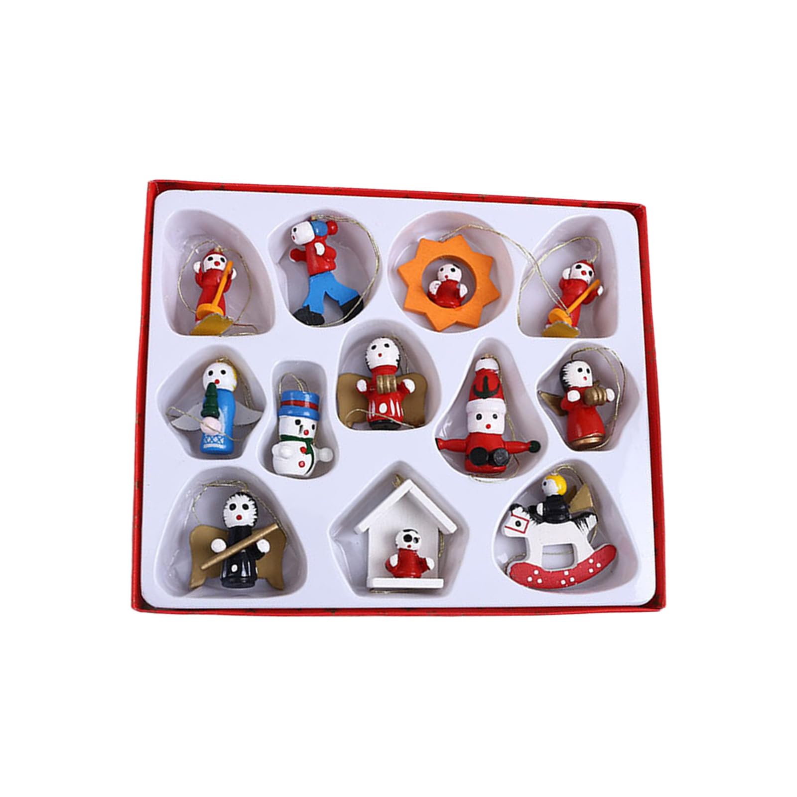 Tsophreniq Christmas Tree Decorations Wooden Doll Ornament Snowman Hanging Pendant for Home Party and Holiday Tree Decoration