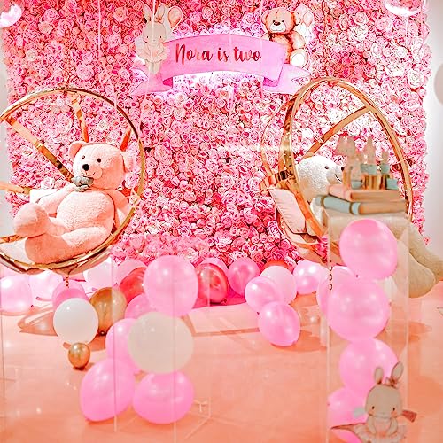 Image of 120 Pack Pearl Pink Balloons, Bright 12 inch Royal Pink Latex Party Balloons for Birthday Wedding Baby Shower Halloween.