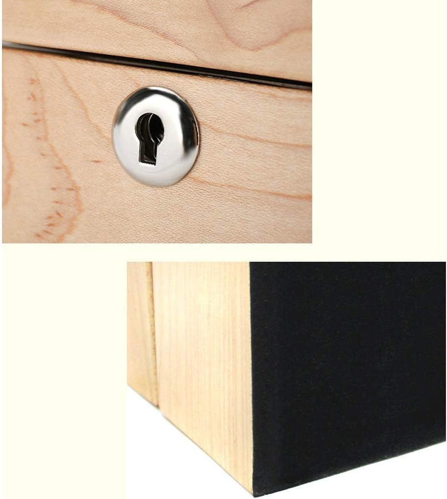 Watch box-Watch Case for Men 5 Slot with Top Solid Wood Watch Storage Organizer Display Box, Best Present for Birthday, Wedding,New Year (Color : E), -7707