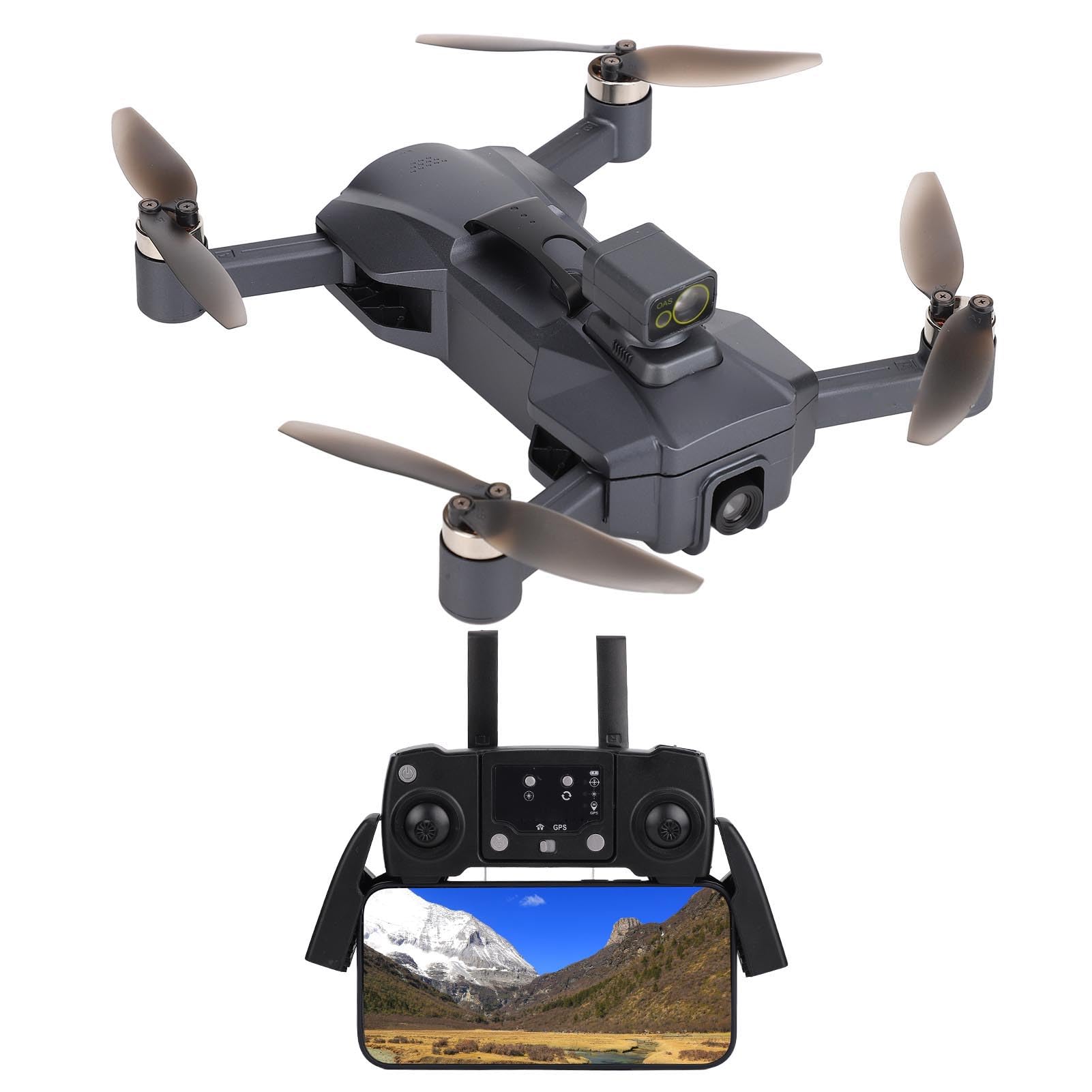 Quadricottero, Drone Pieghevole con Fotocamera HD 8K, Evita Ostacoli a 360°, Controlli Intelligenti, Fotografia Aerea