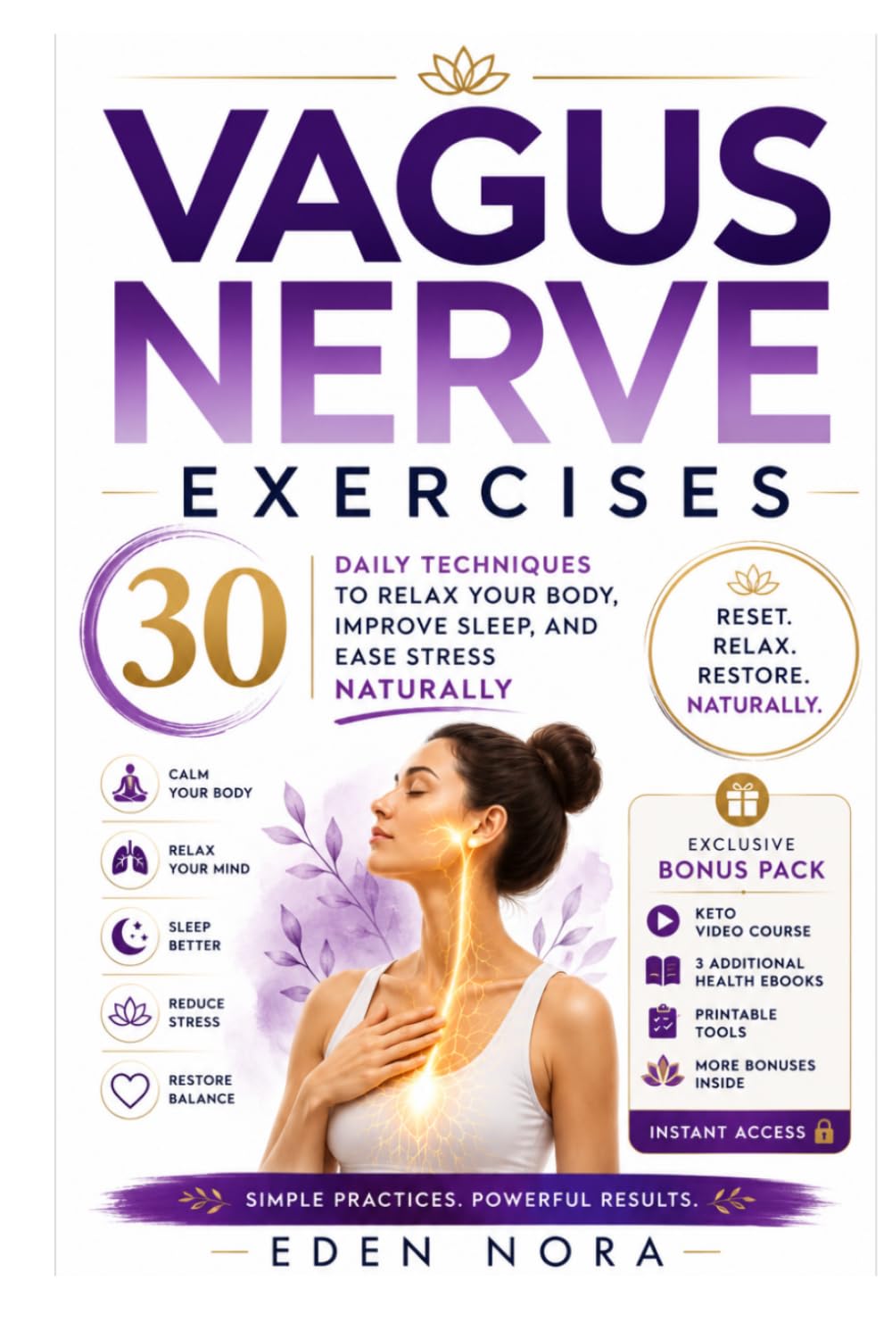 Vagus Nerve Exercises: 30 Daily Techniques to Relax Your Body, Improve Sleep, and Ease Stress Naturally (Vagus Nerve Healing Collection)
