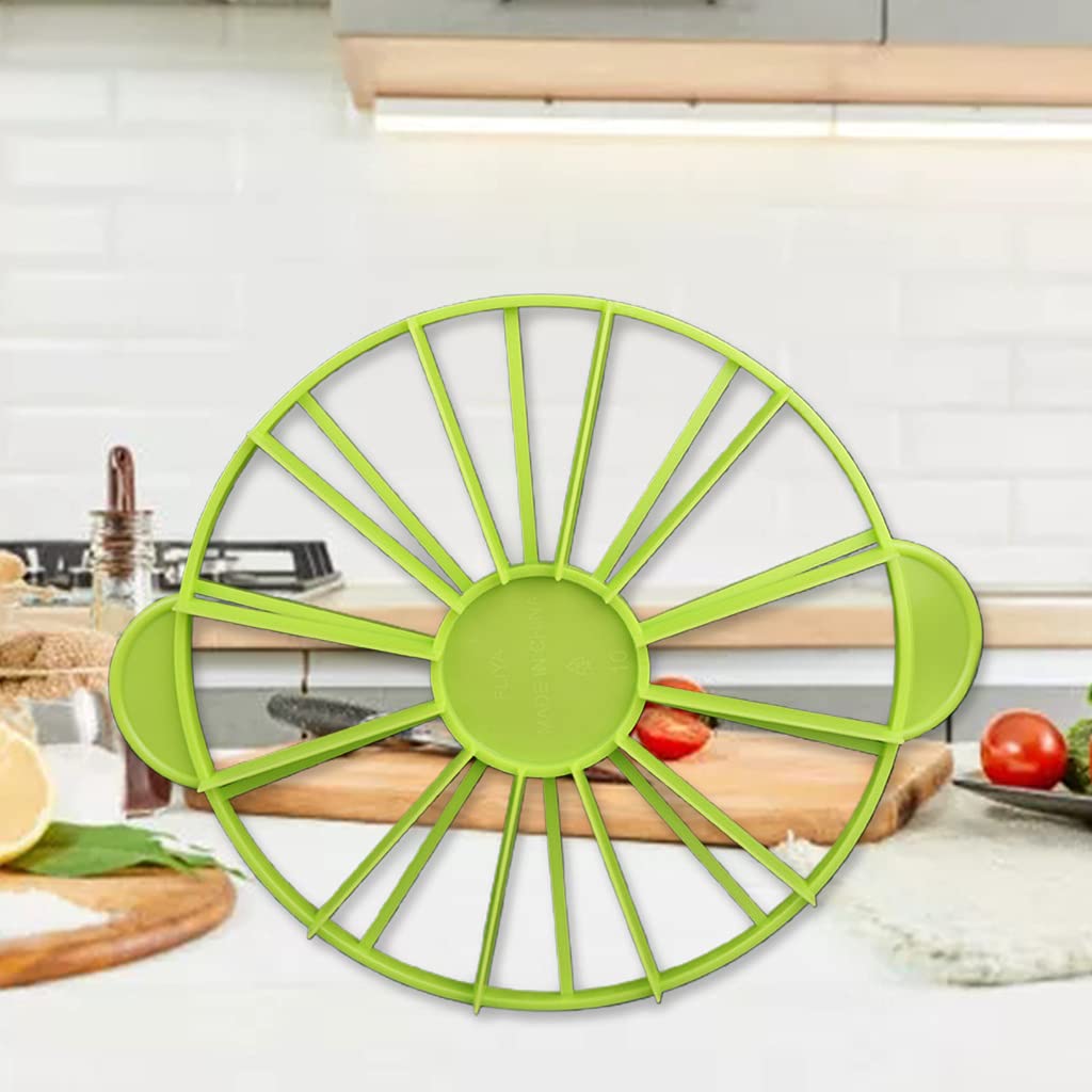 JinGuoZiLP Baking Cake Slicers Household Pies Cakes 10/12 Pieces Slicer Cutter Round Equal Portion Marker Divider Baking Tool Green