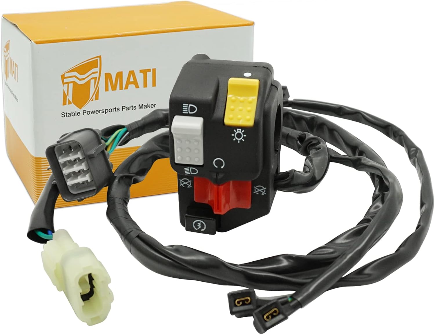 M MATI Handlebar Control Switch Button Start Kill Stop Headlight for Honda Rancher 420 Manual Shift 2014-2021 TRX420FM/TRX420TM 35150-HR3-623 35150-HR3-622 35150-HR3-621