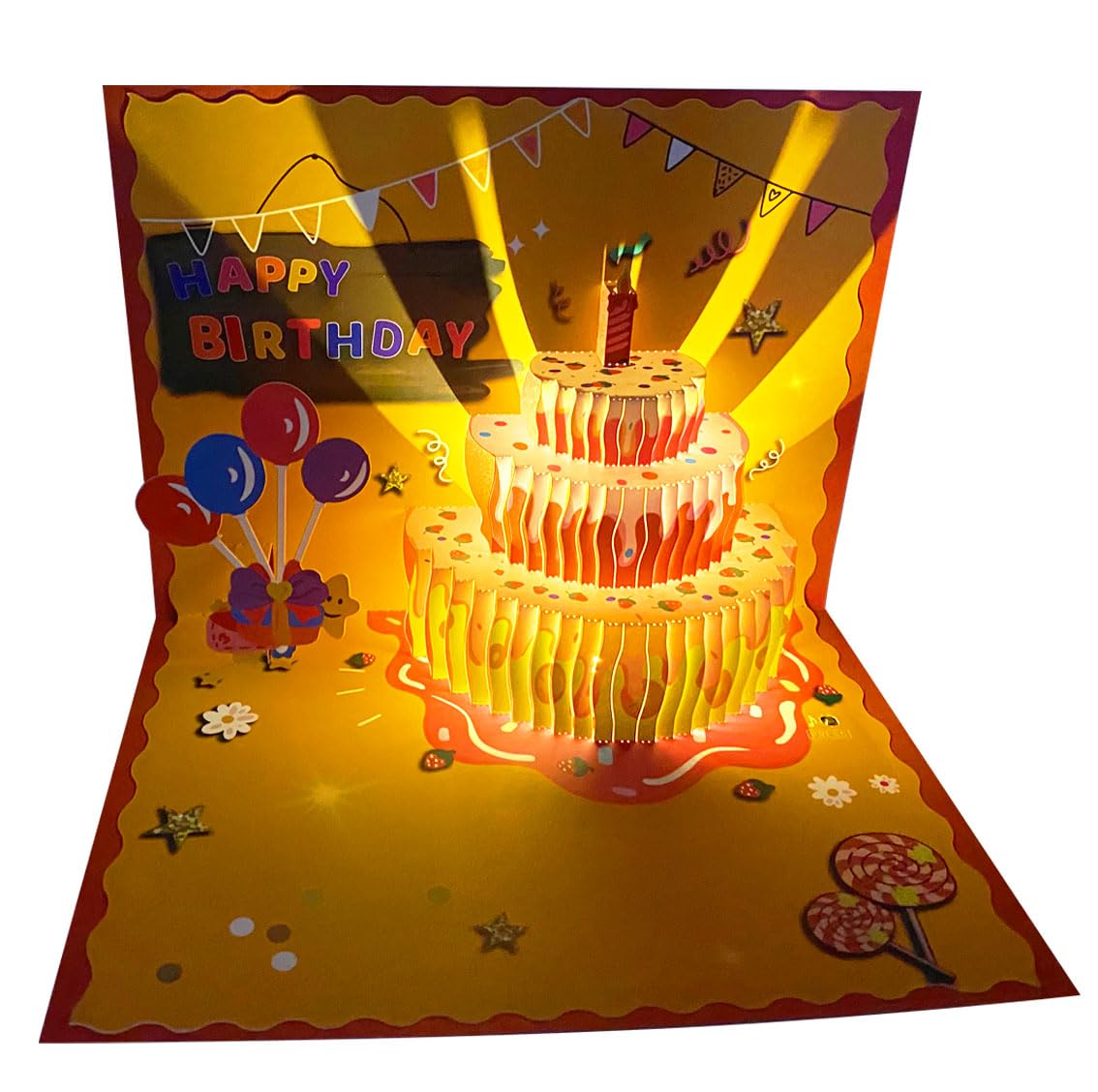 Snapklik.com : 3D Pop Up Birthday Cards,Light Music Birthday Cake Cards ...