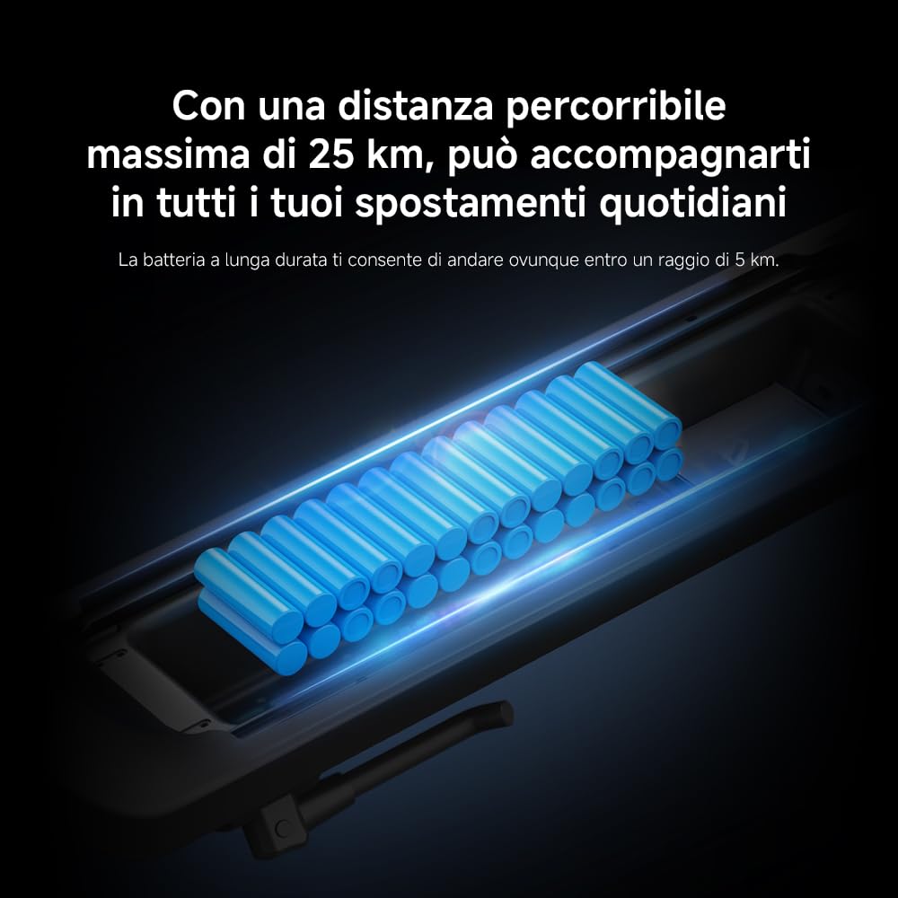 Xiaomi Electric Scooter 4 Lite (2a Gen), Design aerodinamico, Pneumatici 10", Autonomia 25km, Max 20km/h, Motore 300W*, Pendenza max 15%*, Doppio freno (Tamburo ant. + E-ABS post)