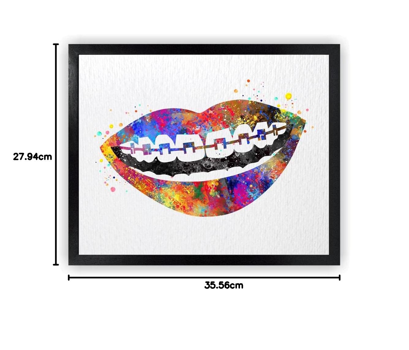 Dignovel Studios 11X14 sin marco Pulsera de dientes dentista Odontología Arte Dental Implante Ortodoncia Ortodoncista Ciencia Acuarela Arte Impresión Póster Decoración colgante de pared DN776