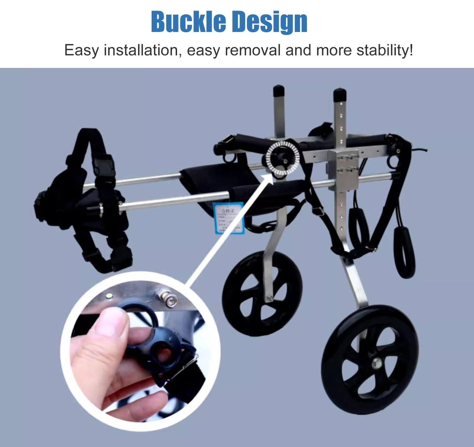 Amazon.co.jp: 大型犬用車椅子、麻痺した後足用、幅広のハーネスと 