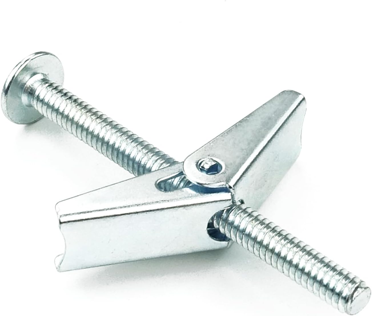 HASWARE Toggle Bolt Zinc Plated Steel and Wing Nut for Hanging Heavy Items on Drywall 1/4x3” (8 Pack)