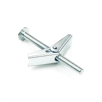 HASWARE Toggle Bolt Zinc Plated Steel and Wing Nut for Hanging Heavy Items on Drywall 1/4x3 (8 Pack)