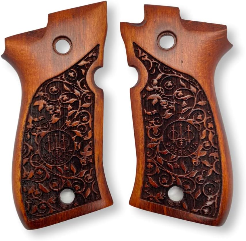 for Beretta F81 / F84, Real Wood Grips – Fits 81F, 81FS, 81BB, 84F, 84FS, 84 Cheetah – Durable, Comfortable, Easy Install