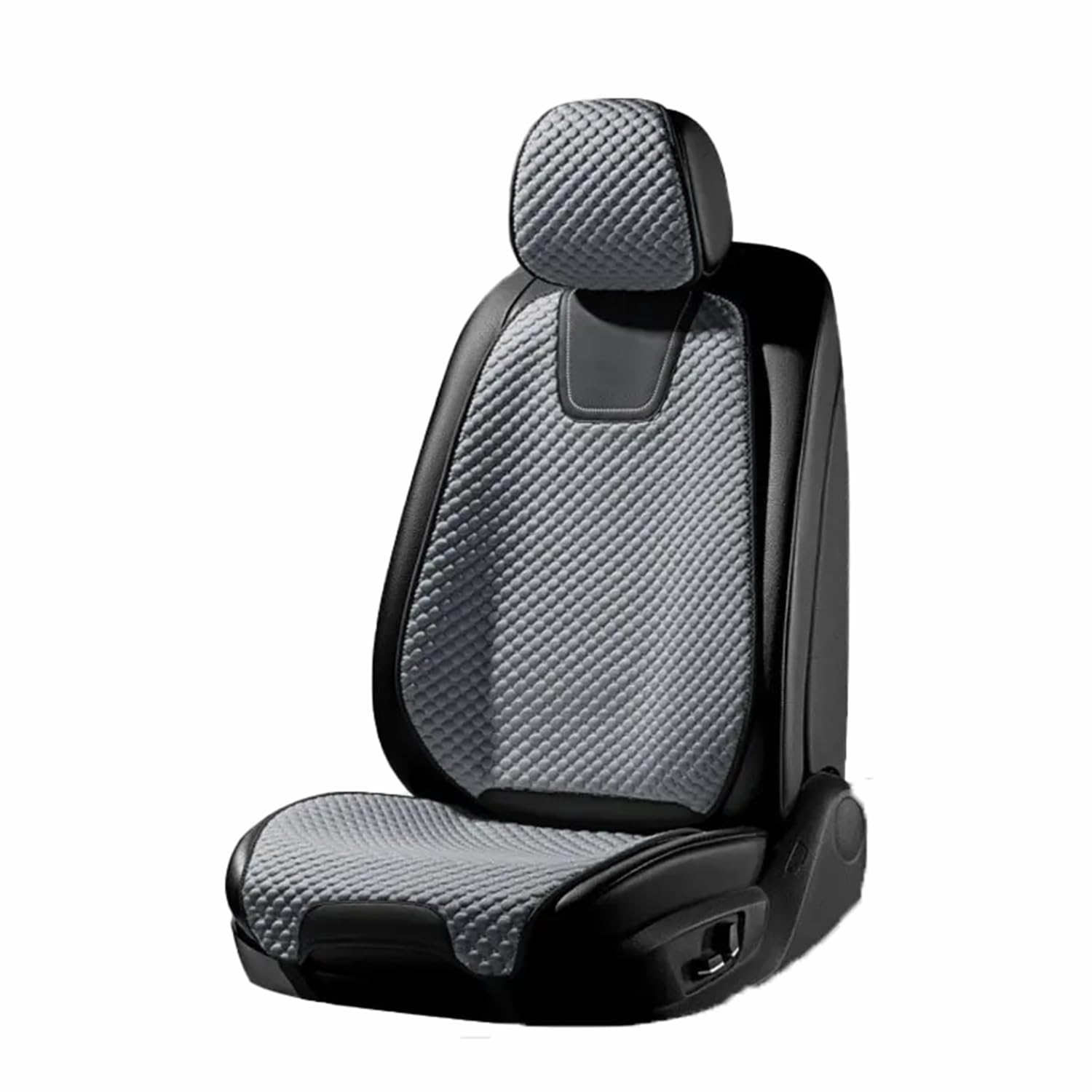 Juego Completo de Fundas para Asientos de Coche para Touran/Touareg/Touareg 2/Tiguan,fría,Transpirable para el Verano.,B-Grey