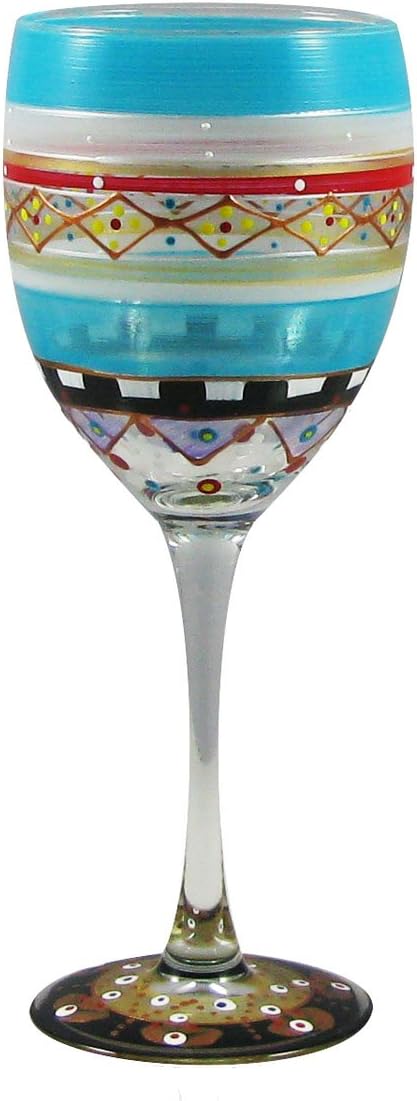 Beautiful Wine Glass Hand Painted in the USA by American Artists