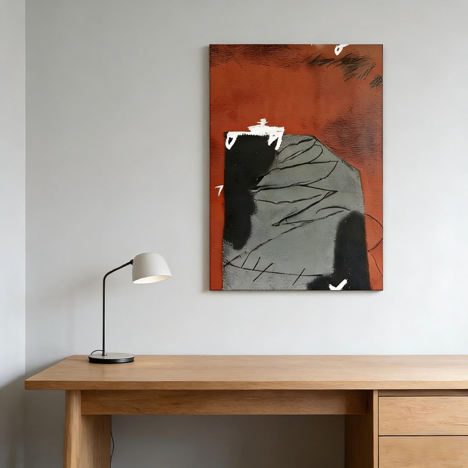RGsixiot Canvas Wall Art Abstract Vertical Modern Geometric Artwork