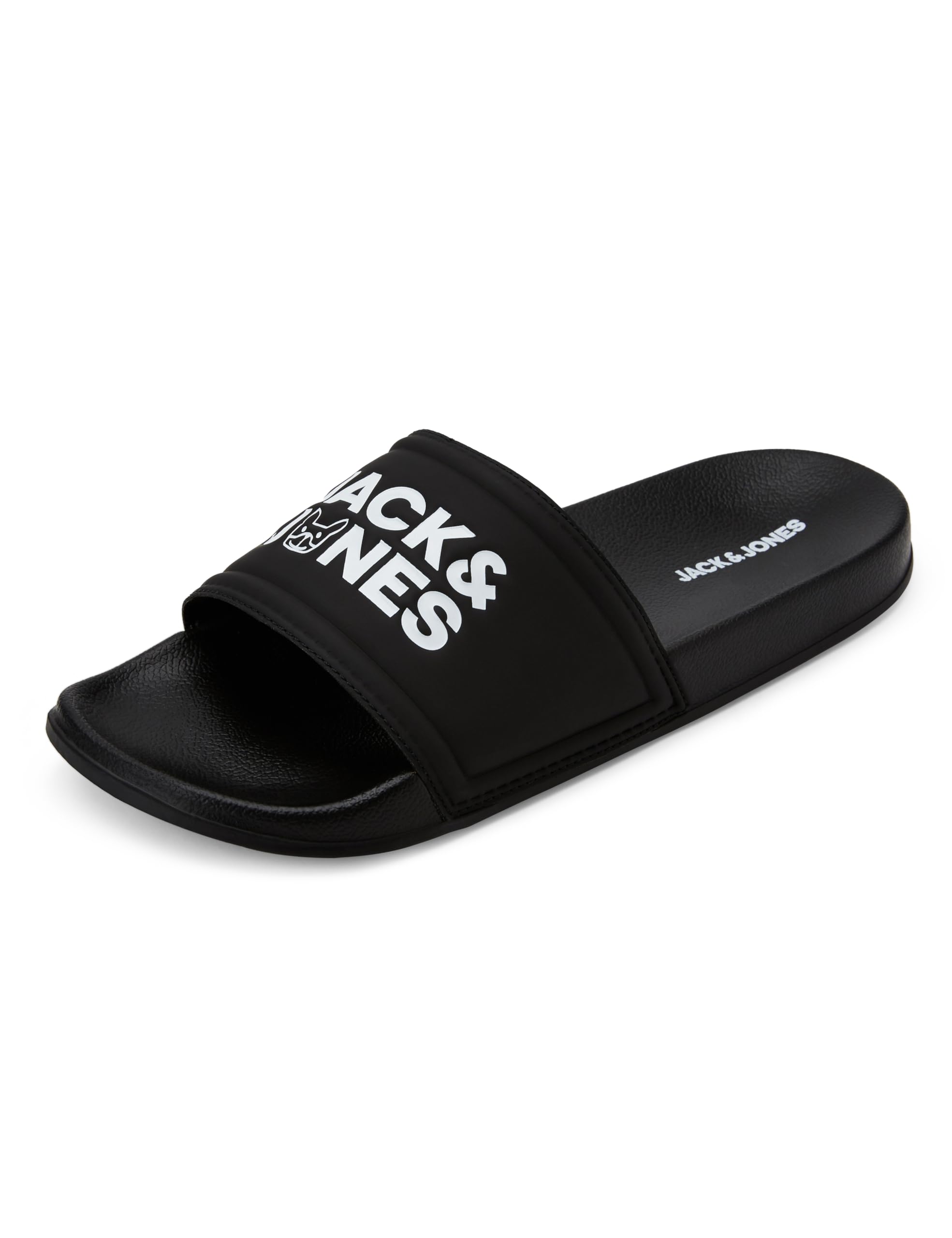 JACK&JONES Men's Black Pool Sliders Jet Black