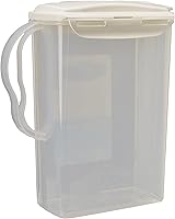 Vista 3 de LOCK & LOCK – Jarra de agua para puerta del refrigerador, con asa, sin BPA (bisfenol A), jarra de plástico con tapa abatible, perfecta para hacer