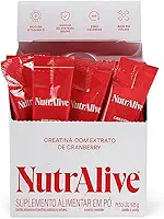 Suplemento Feminino Natural Creatina NutrAlive com Extrato de Cranberry Cálcio Vitamina D 7 Ingredientes Vitaminas e Minerais 97g (15 Sachês)