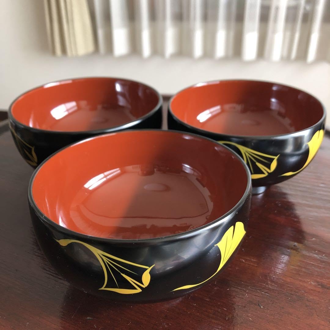 十客セット⭐️美品☆銀杏紋様蒔絵椀 祝膳用の金蒔絵の漆器 10客組 骨董 美術品 十客セット⭐️美品☆銀杏紋様蒔絵椀 祝膳用の金