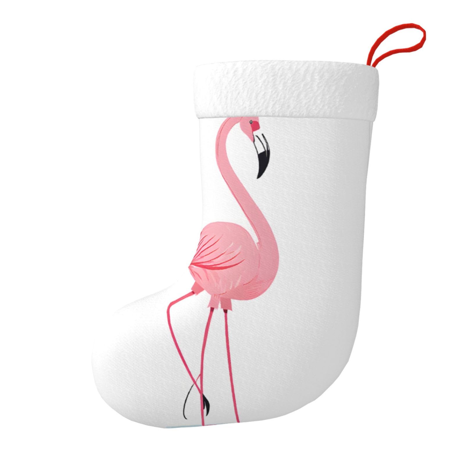 Dcehgew Black (Flamingo) 18" Christmas Stockings For Holiday Decorations Fireplace Hanging Stockings Xmas New Year Party