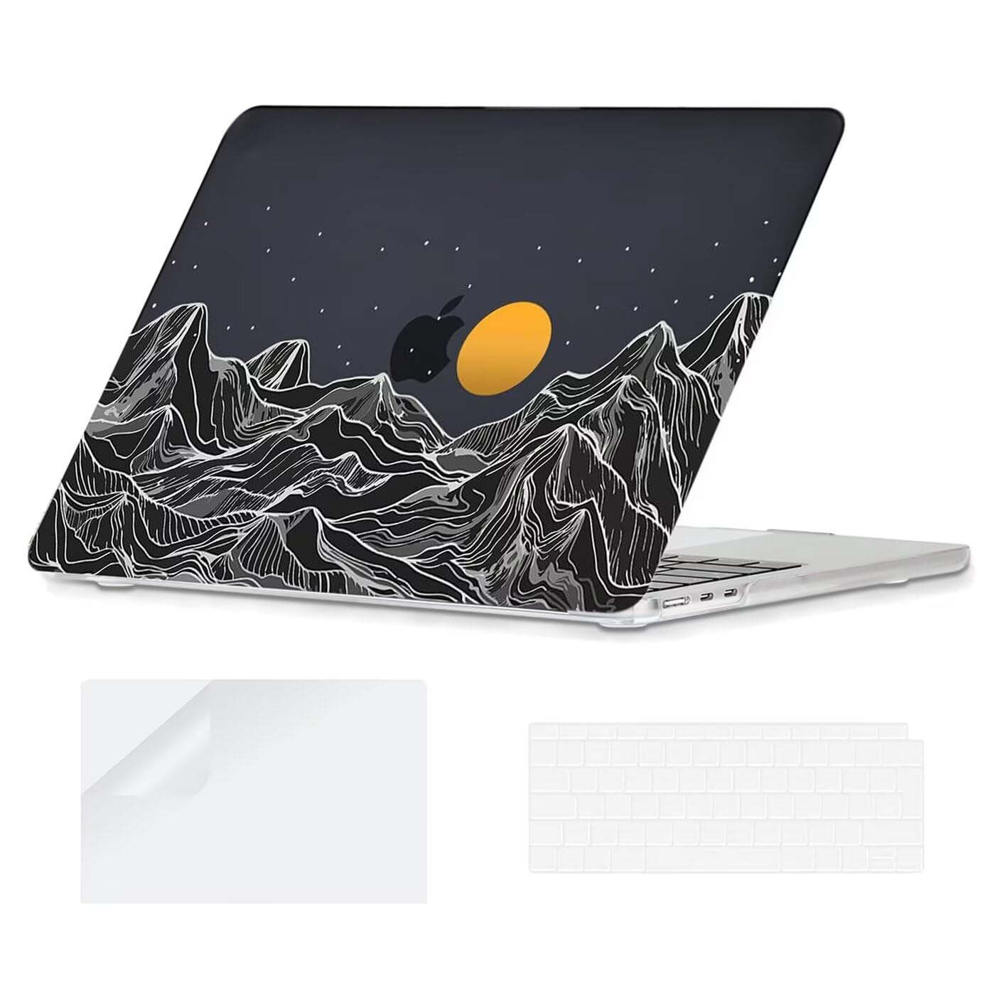 Funda MacBook Air 13 M3 negra ultra fina y resistente con protector teclado 8