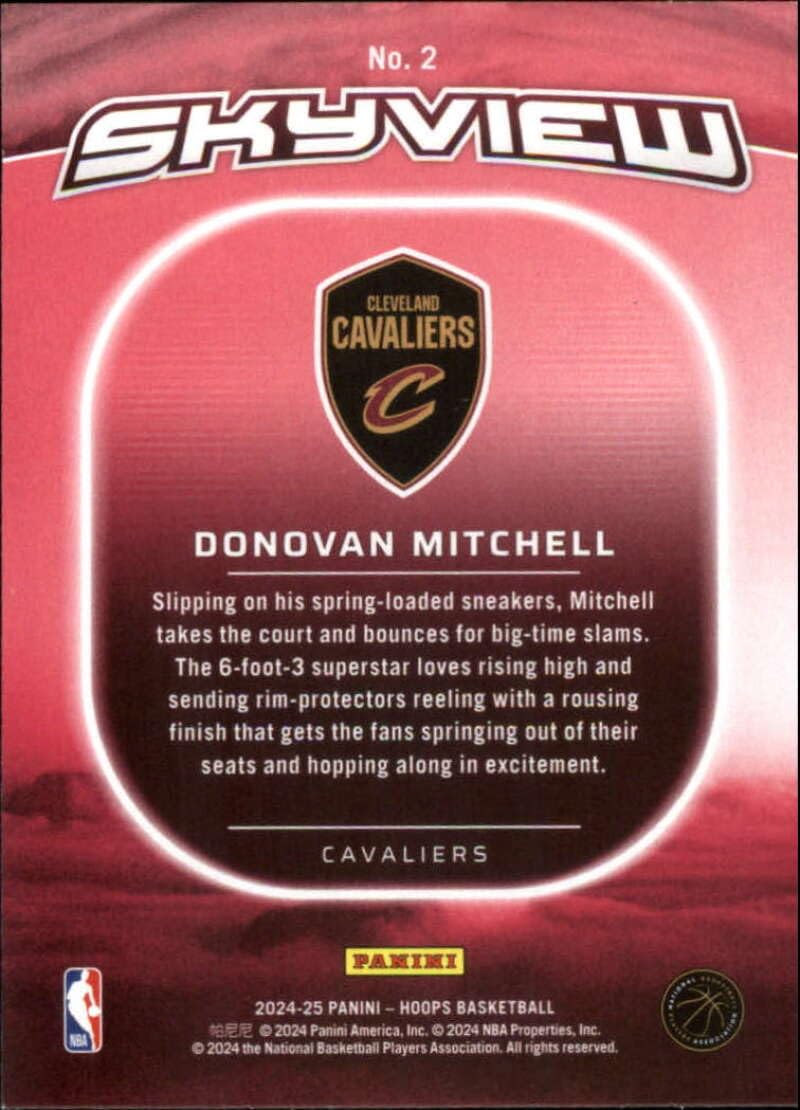 Amazon.com: 2024-25 NBA Hoops Skyview #2 Donovan Mitchell