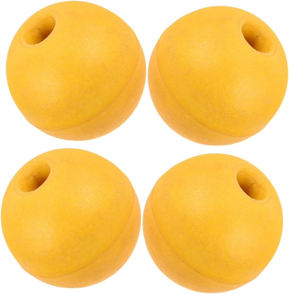 VANZACK 4pcs Yellow Foam Buoy Floats for Yacht Anchors Kayak Docking Marker Buoys Water Sport Floats Fishing Crabbing Pool Accessories Weather-Resistant High Visibility