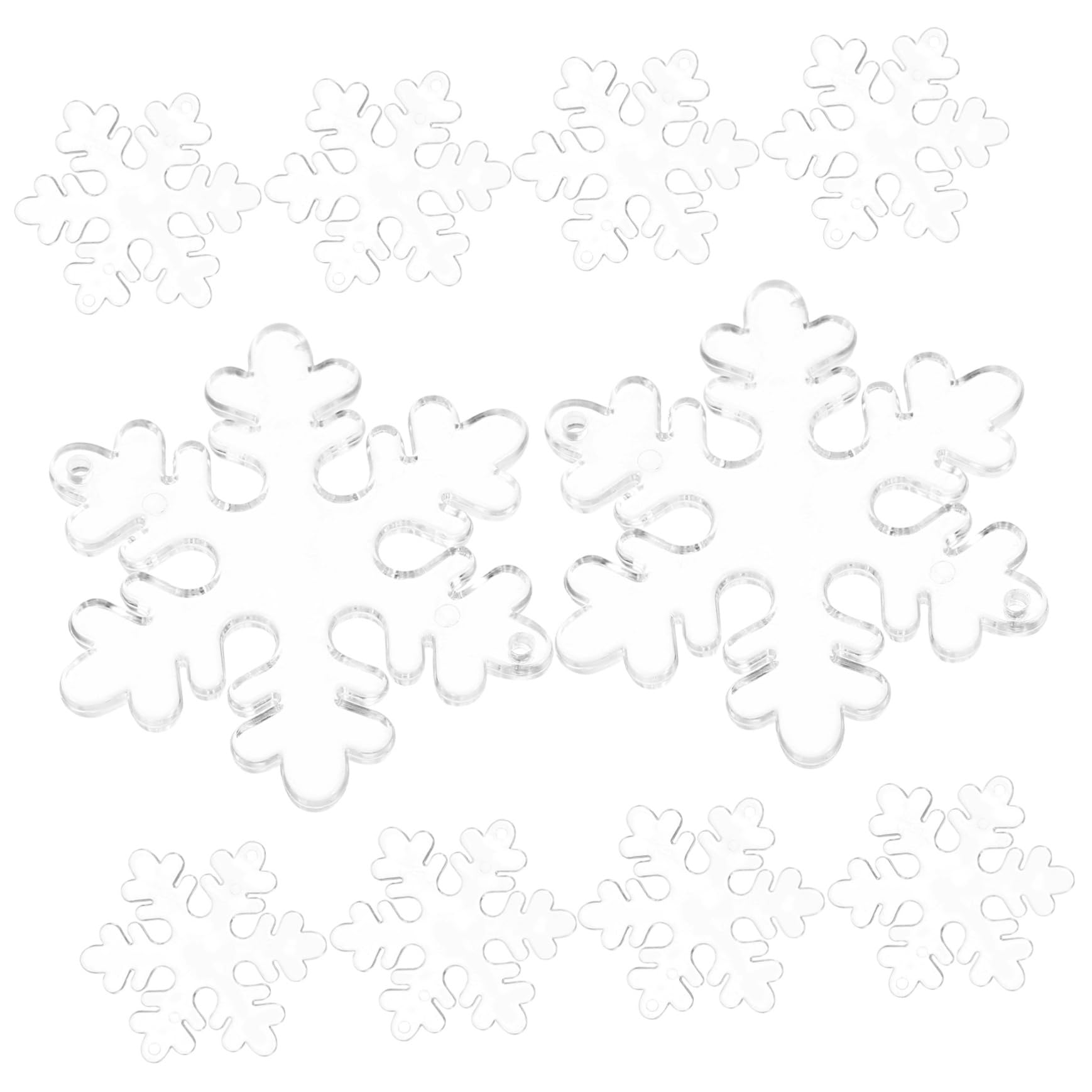 PRETYZOOM 300 STK transparente Schneeflocke winterdeko Weihnachts Party Weihnachtsschneeflockenverzierungen hängende Bunte Schneeflocke Weihnachtsschneeflocke- Weihnachtsbaum