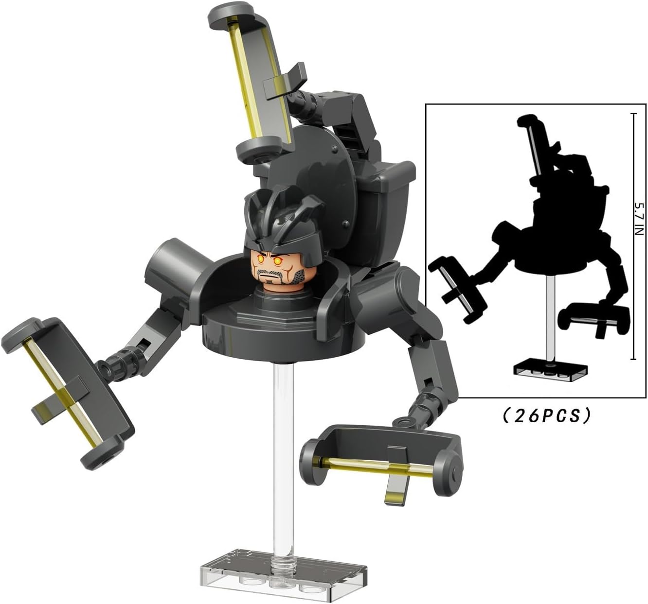 Bentex Toilet Building Set, G-Man Toilet Man Cameraman Game Model Toys Ideas Collectible Building Bricks Birthday Gift for Adults Fans(3 PCS)